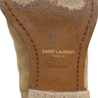 Saint Laurent Paris Suede Side Gore Boots Beige — view 6