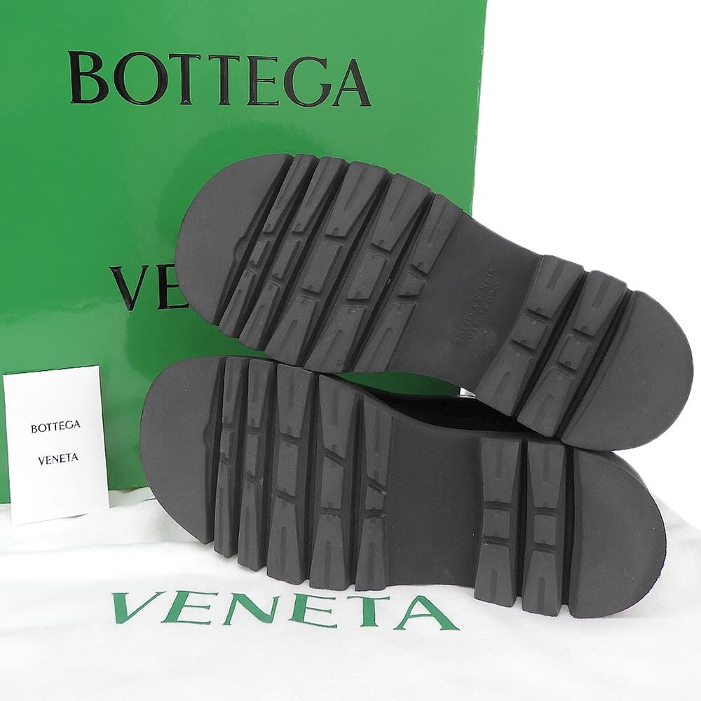 Bottega Veneta Lug Rug Side Gore Boots Chelsea Shoes Black — view 2