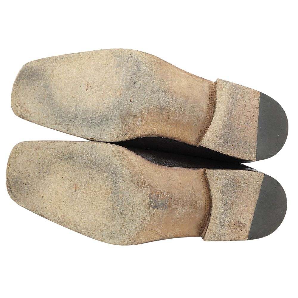 Fendi Square Toe Jodhpur Boots Shoes Brown 8 — view 2