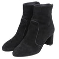 Louis Vuitton Back Zip Booties Suede Short Boots Shoes Black