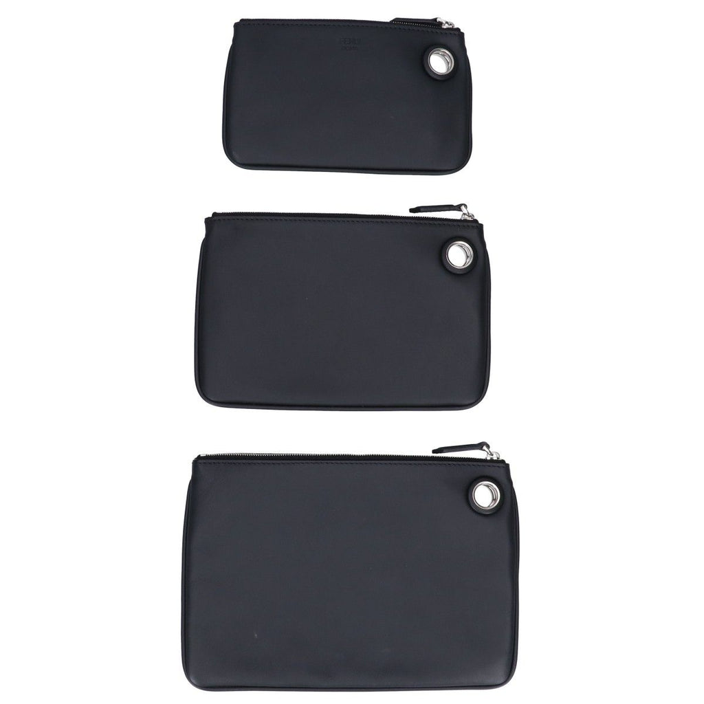 Fendi Pearl Studded Triplet Pouch Multi Clutch — view 7