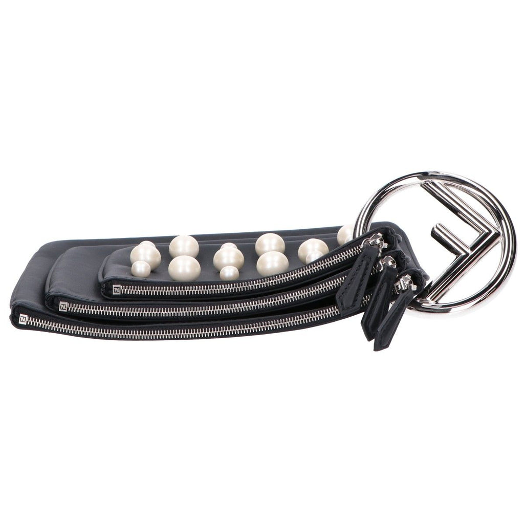 Fendi Pearl Studded Triplet Pouch Multi Clutch — view 4