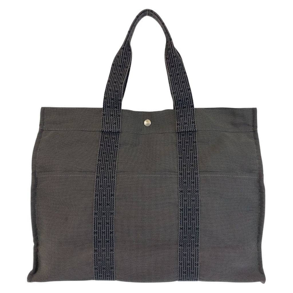 Hermes Her Line GM Gray Silver Polyamide Tote — view 2