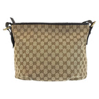 Gucci Brown Gold GG Canvas Leather Shoulder — view 2
