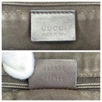 Gucci Brown Gold GG Canvas Leather Shoulder — view 3