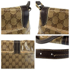 Gucci GG Crystal Beige Brown Gold Leather Shoulder — view 6