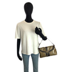 Gucci GG Crystal Beige Brown Gold Leather Shoulder — view 8