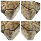 Gucci GG Crystal Beige Brown Gold Leather Shoulder — view 4