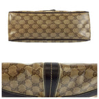 Gucci GG Crystal Beige Brown Gold Leather Shoulder — view 7