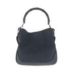 Gucci Bamboo Black Silver GG Canvas Leather 001 Shoulder — view 2