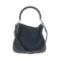 Gucci Bamboo Black Silver GG Canvas Leather 001 Shoulder