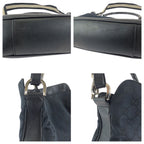 Gucci Bamboo Black Silver GG Canvas Leather 001 Shoulder — view 5