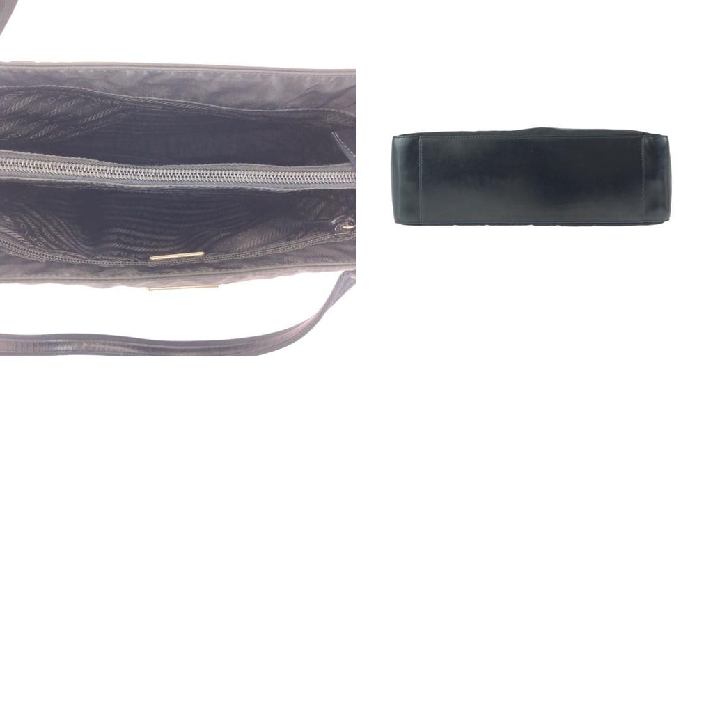 Prada Tessuto Black Silver Nylon Shoulder — view 9