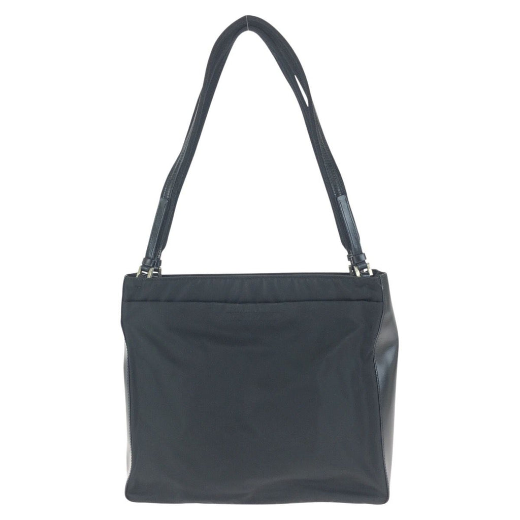 Prada Tessuto Black Silver Nylon Shoulder — view 2