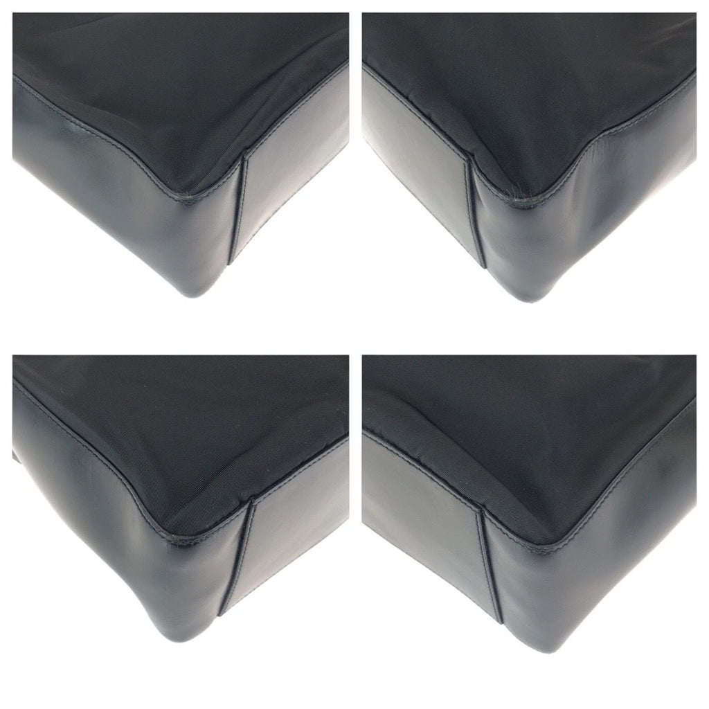 Prada Tessuto Black Silver Nylon Shoulder — view 3