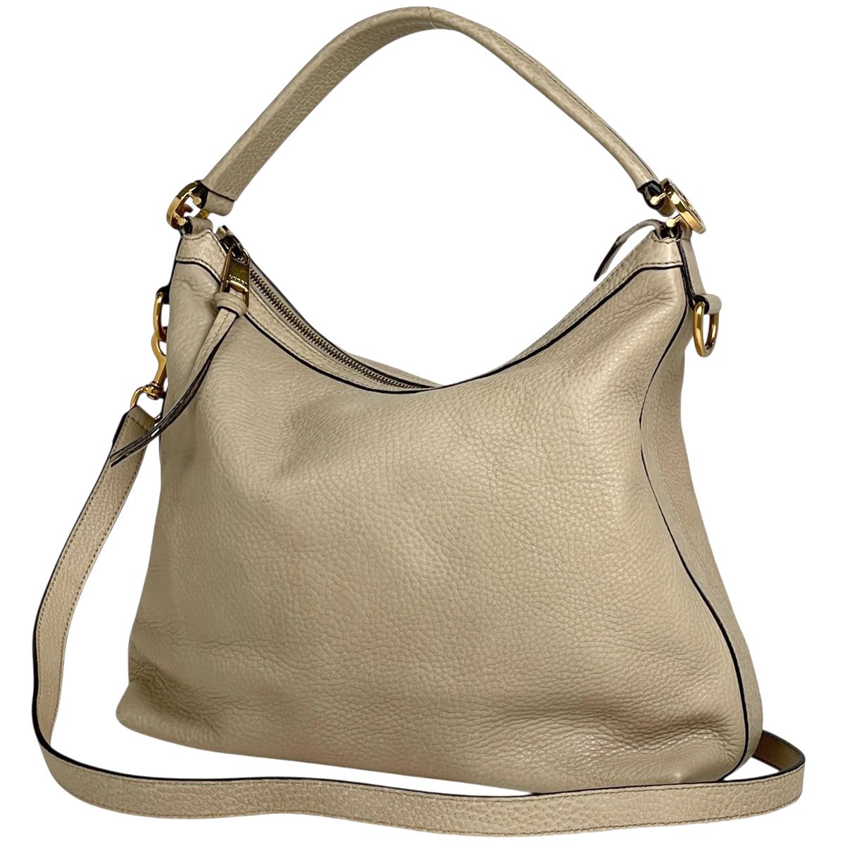 Gucci Interlocking Handbag Leather Beige