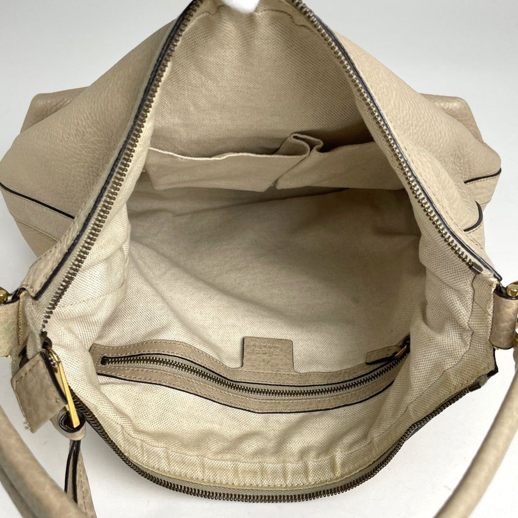 Gucci Interlocking Handbag Leather Beige — view 8