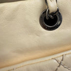 Chanel Wild Stitch Chain Tote CC Logo Leather White — view 6