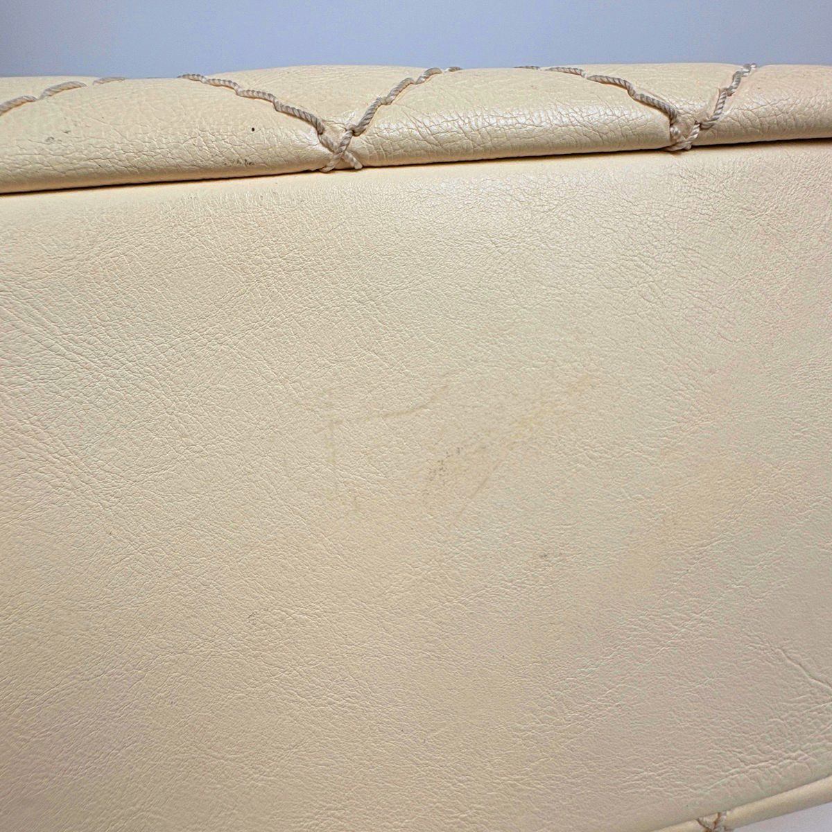 Chanel Wild Stitch Chain Tote CC Logo Leather White — view 3