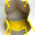 Celine Cabas Phantom Tote Logo Shoulder Bag Leather Yellow — view 8