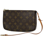 Louis Vuitton Pochette Makeup Cosmetics Pouch Monogram Brown