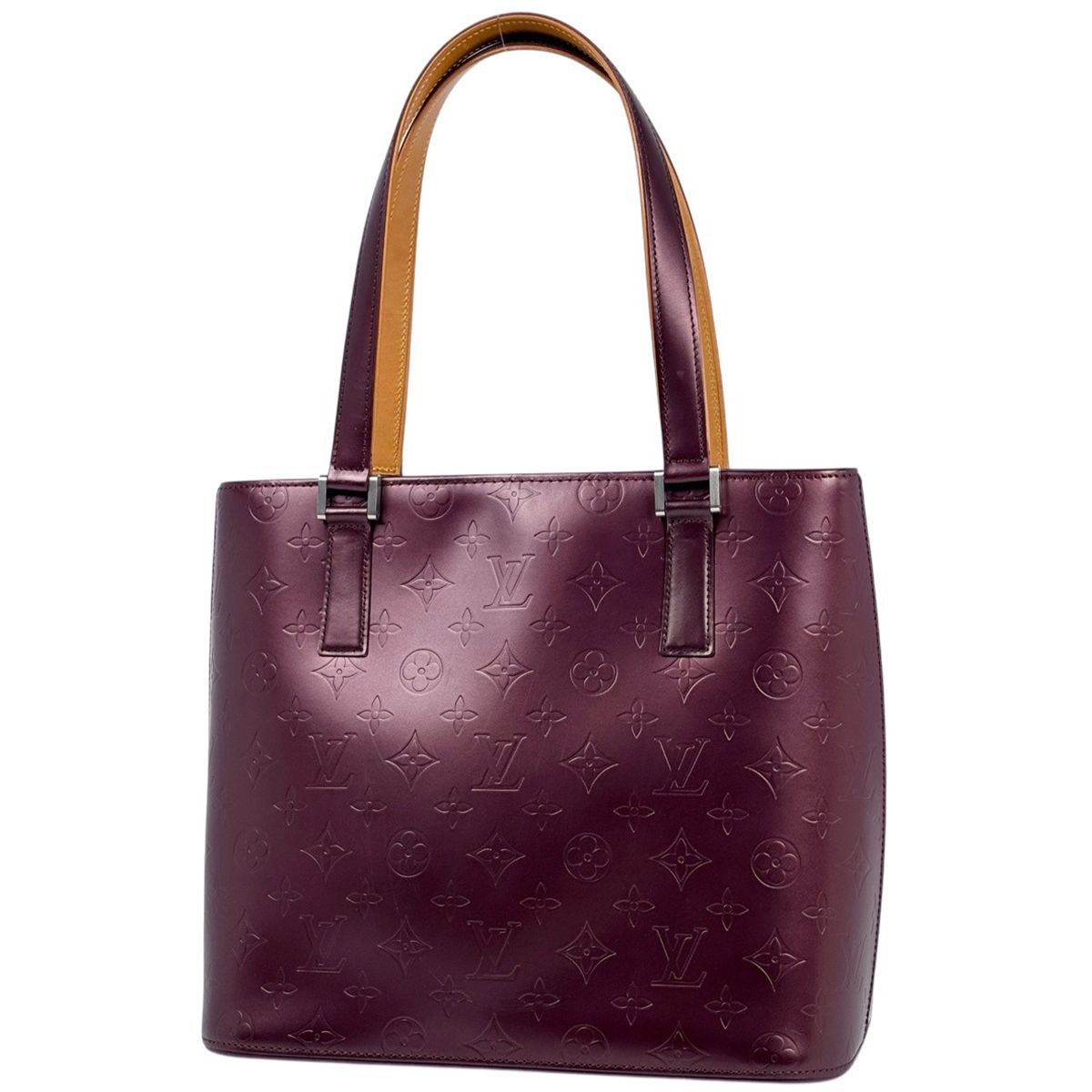 Louis Vuitton Stockton Shoulder Bag Tote Monogram Matte Violet
