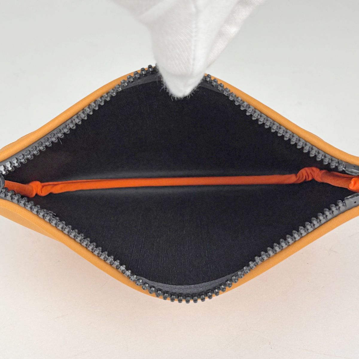 Hermes Neobain Maillon Marant Polyamide Makeup Pouch Nylon Caramel — view 5