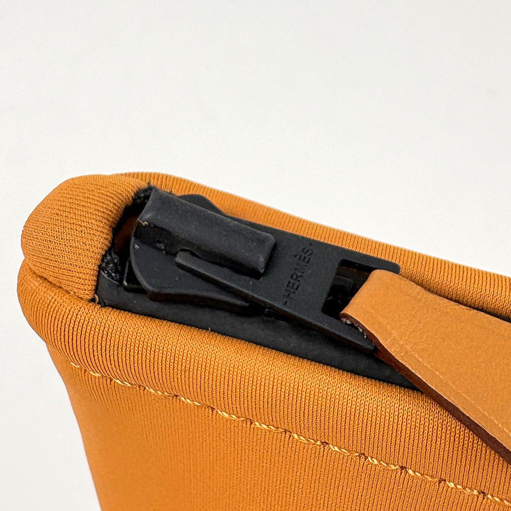 Hermes Neobain Maillon Marant Polyamide Makeup Pouch Nylon Caramel — view 4