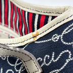Gucci Logo Tote Abbey Canvas Navy White — view 5