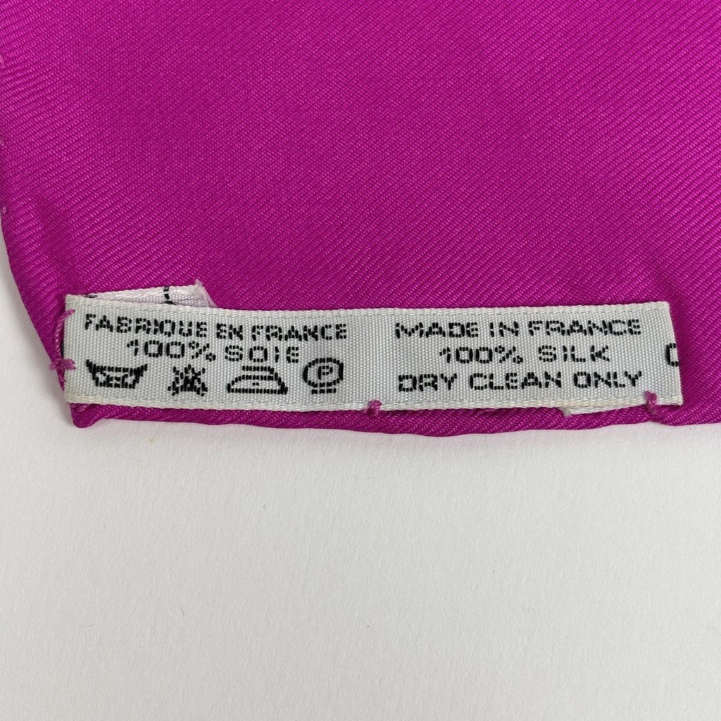 Hermes Carre 90 les Rubans du Cheval Horse Ribbon Scarf Silk Pink Multicolor — view 2