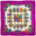 Hermes Carre 90 les Rubans du Cheval Horse Ribbon Scarf Silk Pink Multicolor
