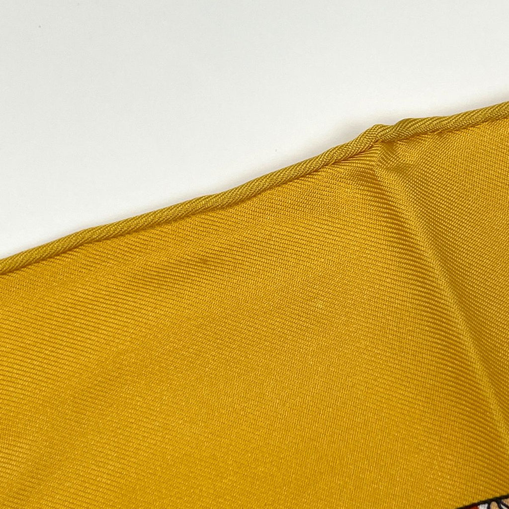 Hermes Carre 90 Feria de Sevilla Seville Holiday Scarf Silk Yellow Multicolor — view 4