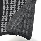 Hermes Logo Scarf Martin Margiela Era Cashmere Black — view 2