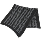 Hermes Logo Scarf Martin Margiela Era Cashmere Black