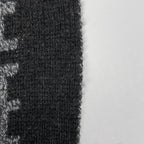 Hermes Logo Scarf Martin Margiela Era Cashmere Black — view 3