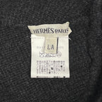 Hermes Logo Knit Cap Martin Margiela Era Hat Cashmere Black — view 5