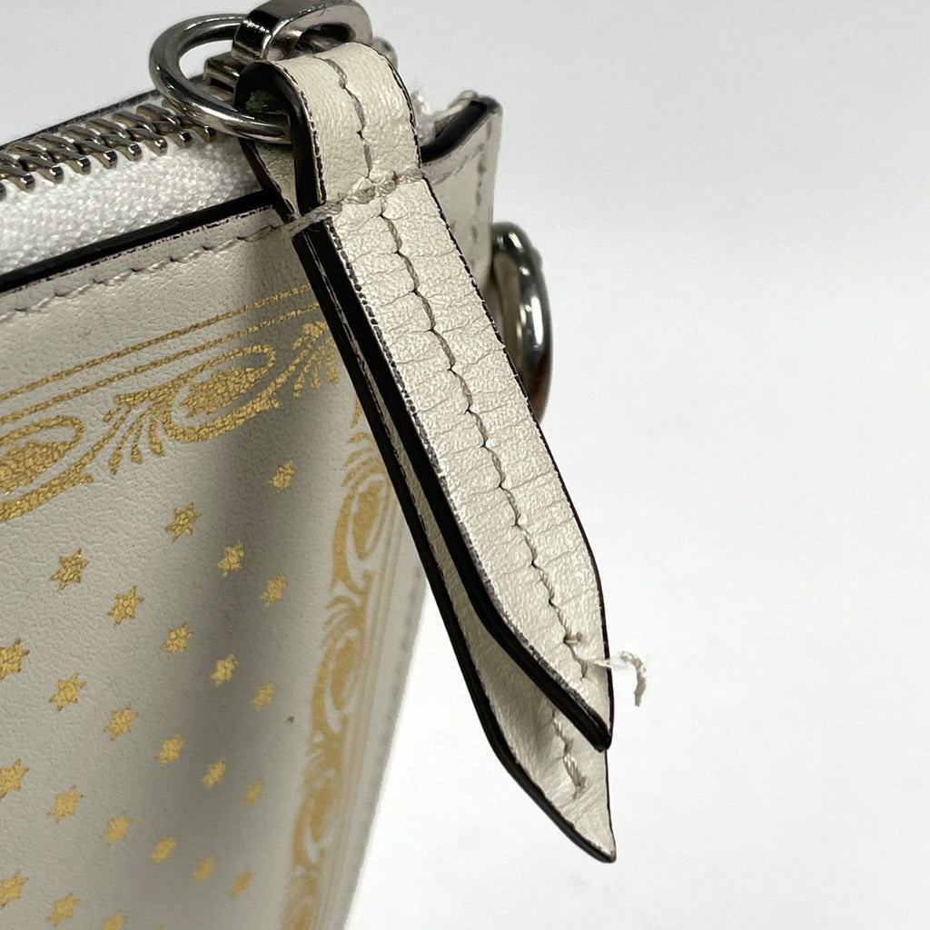Gucci Logo Print Clutch Sega Second Leather White — view 5