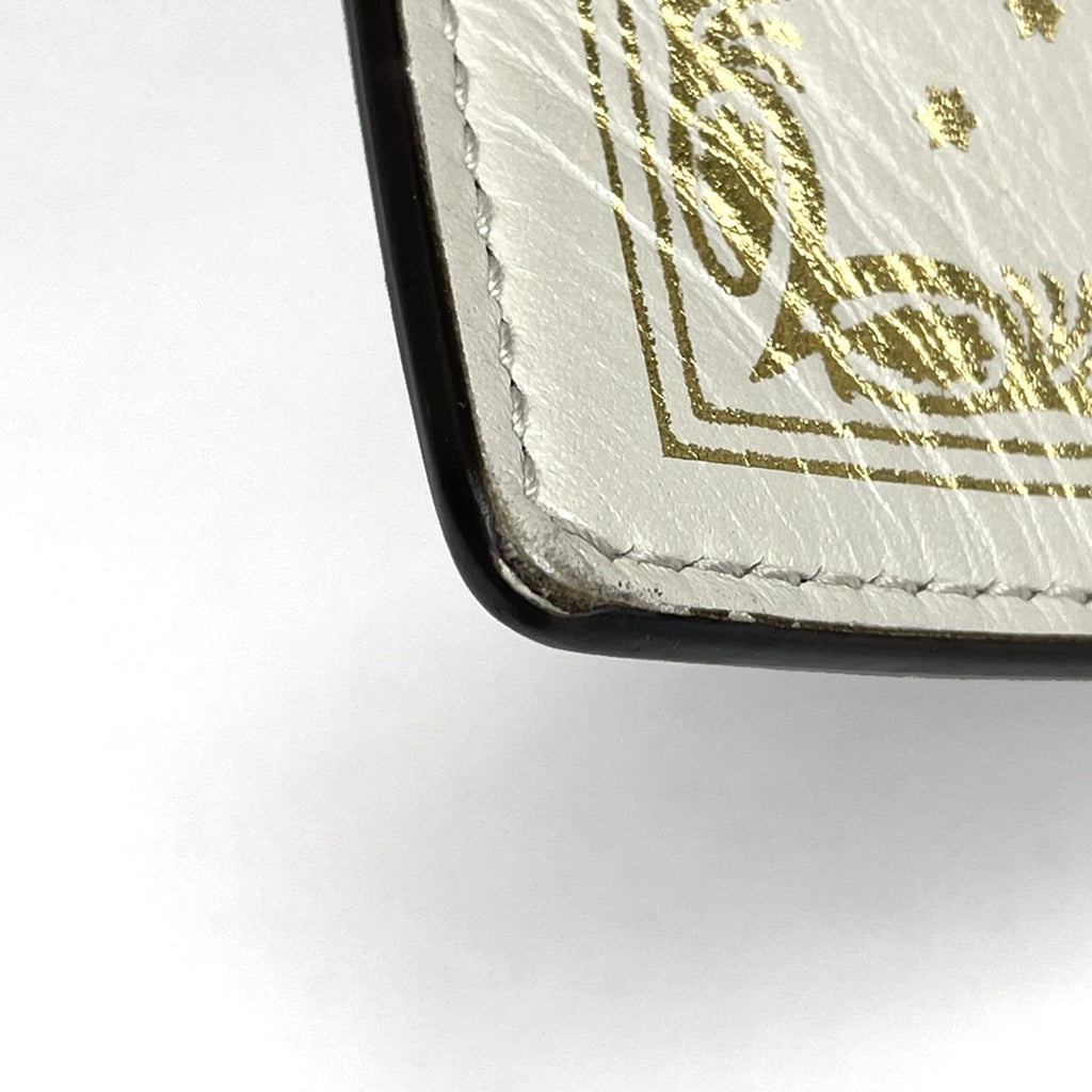 Gucci Logo Print Clutch Sega Second Leather White — view 3