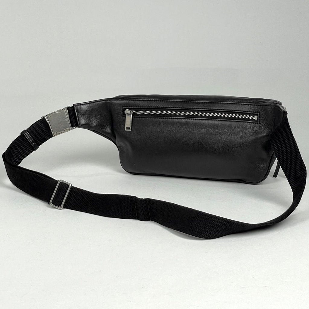Saint Laurent Paris Classic Belt Bag Waist Pouch Leather Black — view 2
