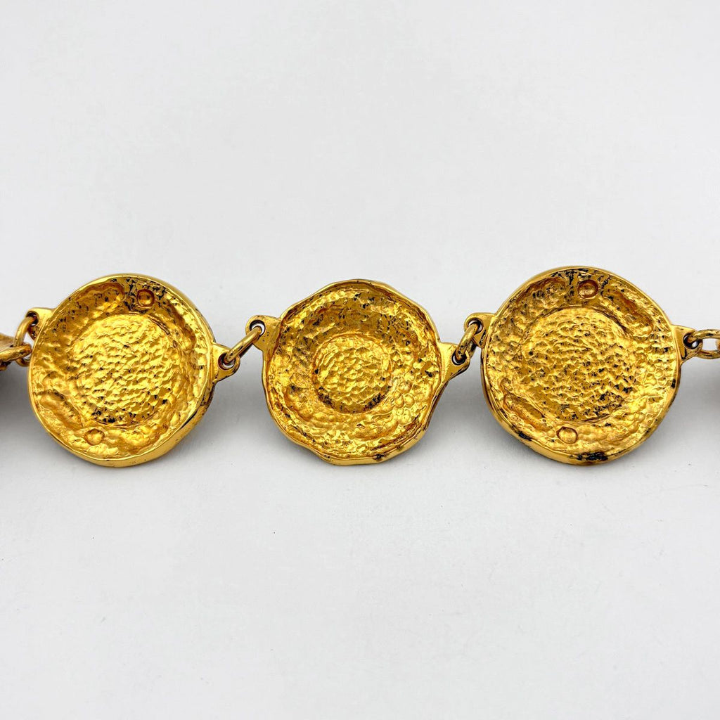 Chanel Faux Pearl Necklace CC Logo Gold Plated — view 2