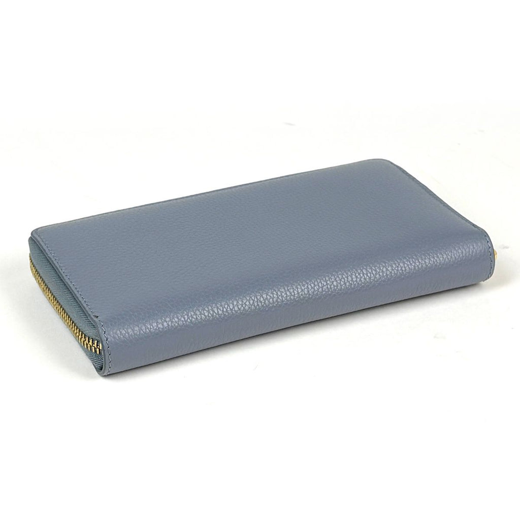 Gucci GG Marmont Zip Around Wallet Double Leather Blue — view 2