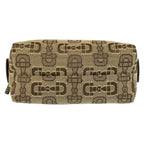 Gucci Horsebit Beige Green Canvas Pouch Makeup — view 9