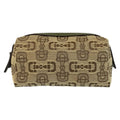 Gucci Horsebit Beige Green Canvas Pouch Makeup