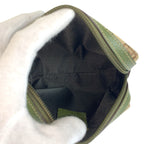 Gucci Horsebit Beige Green Canvas Pouch Makeup — view 7