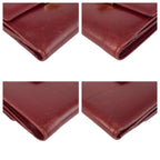 Gucci Red Gold Leather Fold Wallet Compact — view 6