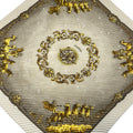 Hermes Scarf Carre Plisse Beige Gray Dark Yellow Cosmos Horse