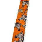 Hermes Scarf Twill Orange Beige Brown Ribbon les Zebres Zebra — view 4