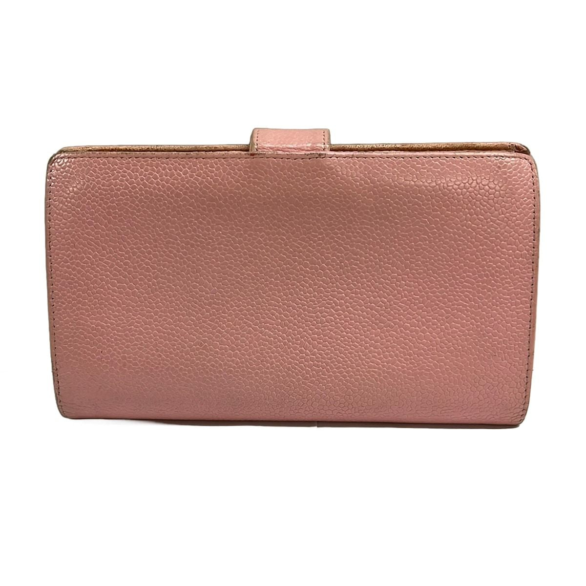 Chanel Bifold Wallet Pink Kiss Lock CC Logo — view 2