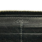 Saint Laurent Rive Gauche Wallet Mail Black Zip Around Leather — view 5