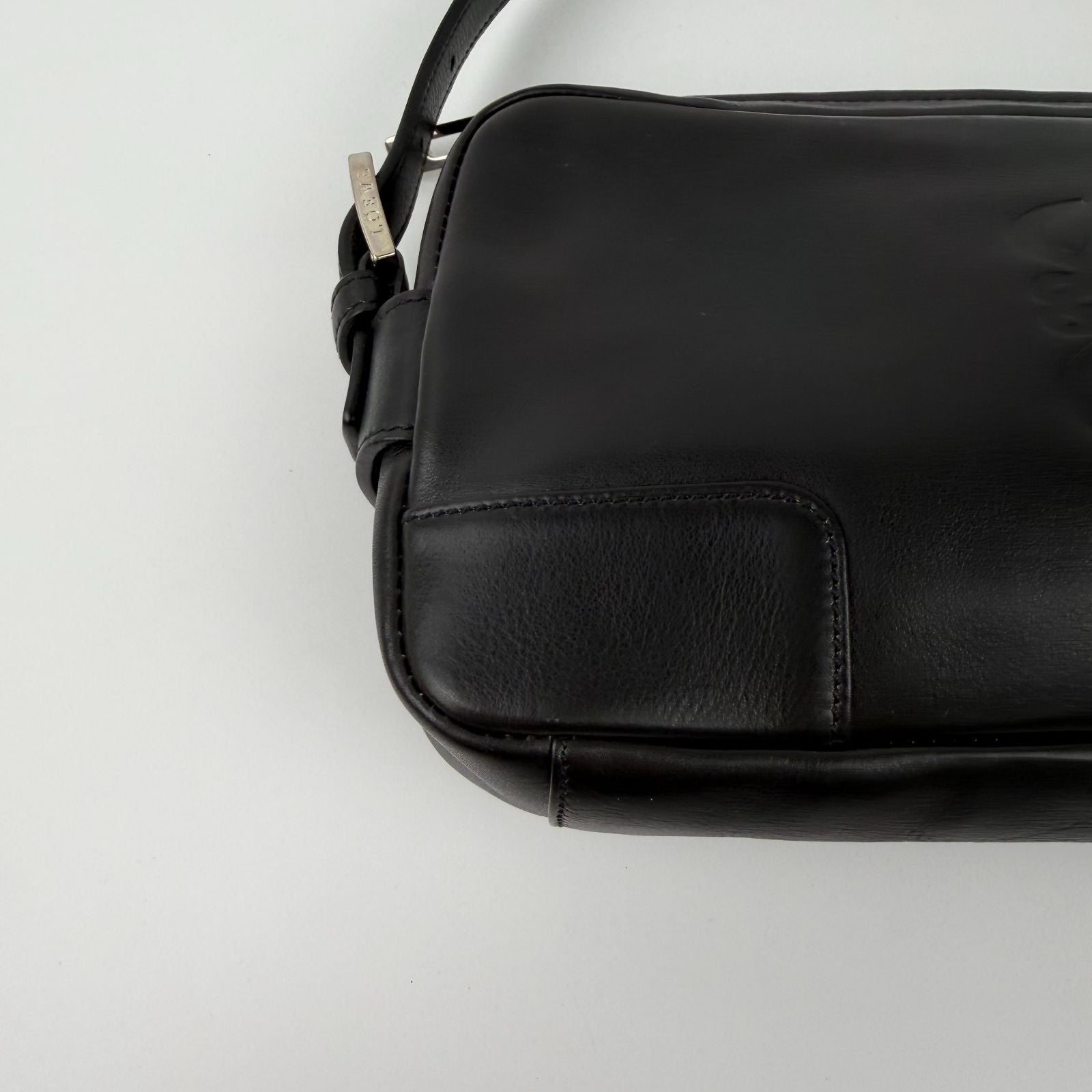 Loewe Anagram Shoulder Bag Black Leather Vintage — view 7